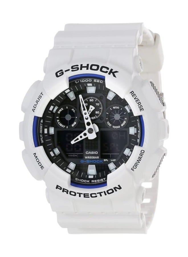 Casio G-Shock Watch For Men Ana-Digi Dial Resin Band Sports - GA-100B-7A