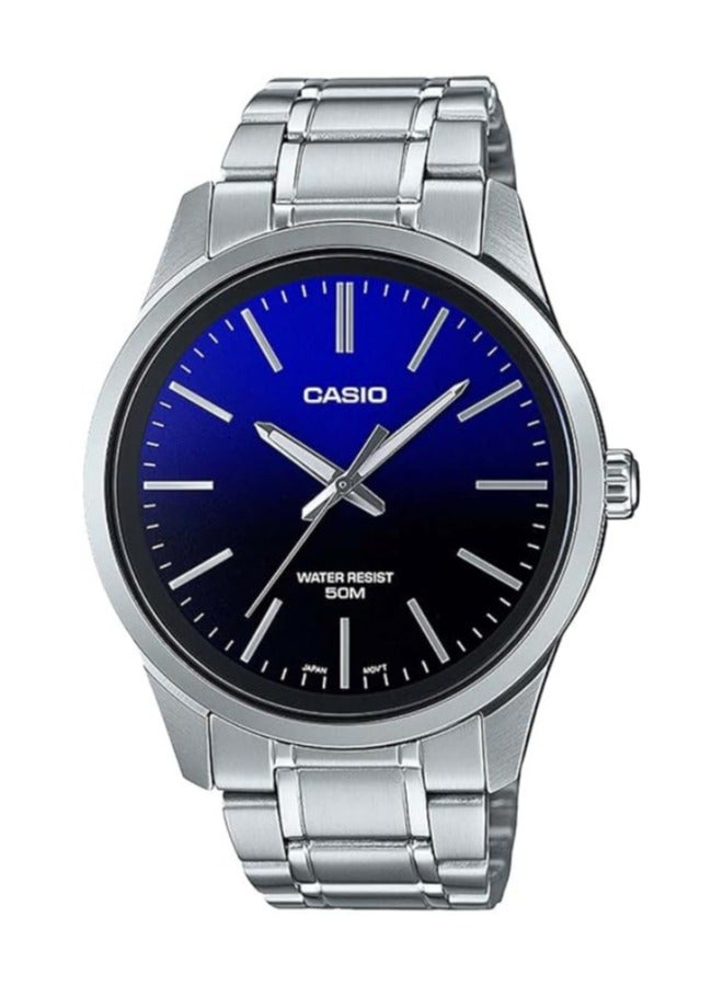 Casio Men's Analogue Quartz Watch with Stainless Steel Strap MTP-E180D-2AVEF, Silver, bracelet Standard