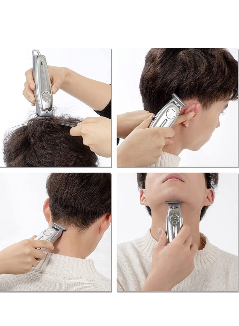 Kemei Original KM-1949 Professional Rechargeable and Cordless Hair Clipper Runtime: 120 min Trimmer for Men (Silver)