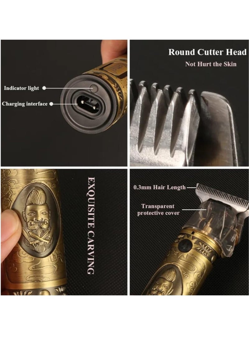 Professional Hair Clipper With Swift Scissor Set Gold 380grams