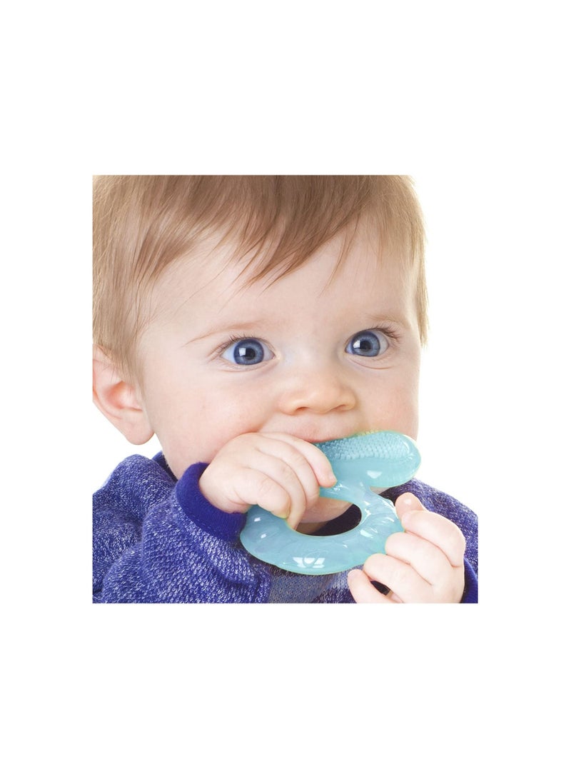 soft silicone teether with bristles to protect children's teeth