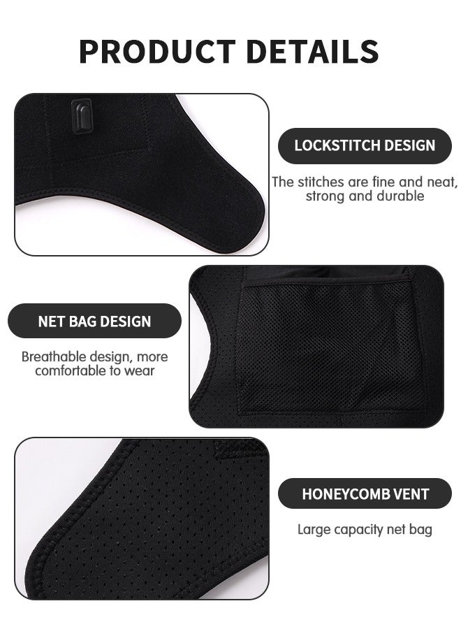 Heated Shoulder Brace Wrap,Shoulder Pads 3 Heating Setting Infrared Shoulder Wrap with Hot Cold Therapy for Rotator Cuff, Frozen Shoulder,Relax Muscle Pain Relief Shoulder Compression Sleeve