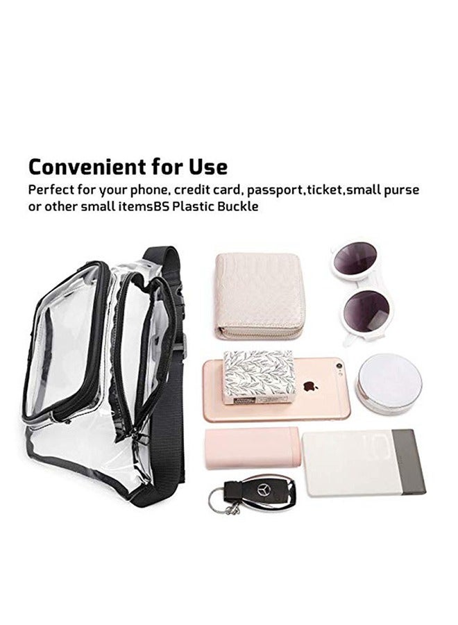 Clear Pocket Pack, Multifunctional Waterproof Transparent Waist Bag,  Clear Bag with Adjustable Belt Bag for Work Travel Sporting Event