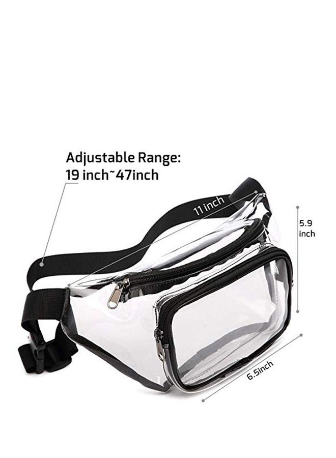 Clear Pocket Pack, Multifunctional Waterproof Transparent Waist Bag,  Clear Bag with Adjustable Belt Bag for Work Travel Sporting Event