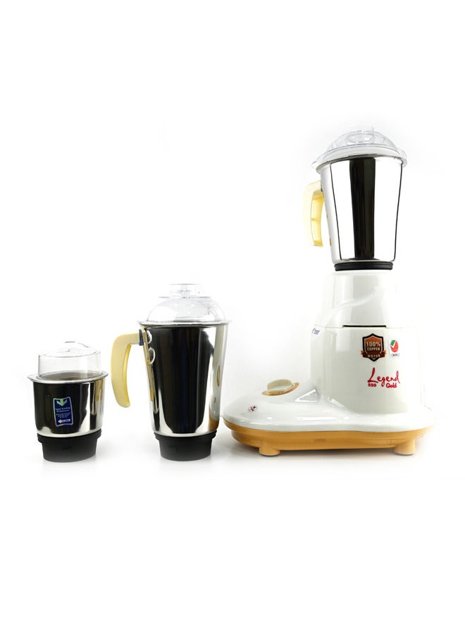 3-in-1 Multifunctional Mixer Grinder with 3 Jars Set: Blender, Wet & Dry Grinder, and a Chutney Jar Years Warranty 550W