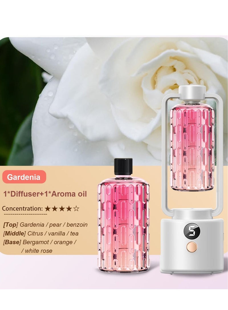 Gardenia Aromatherapy Diffusers, Essential Oil Diffuser, Wireless Wall Mounted Air Freshener, 7-Color Night Light 4 Mist Mode Aroma Humidifier, Suitable for Home Large Room Bathroom