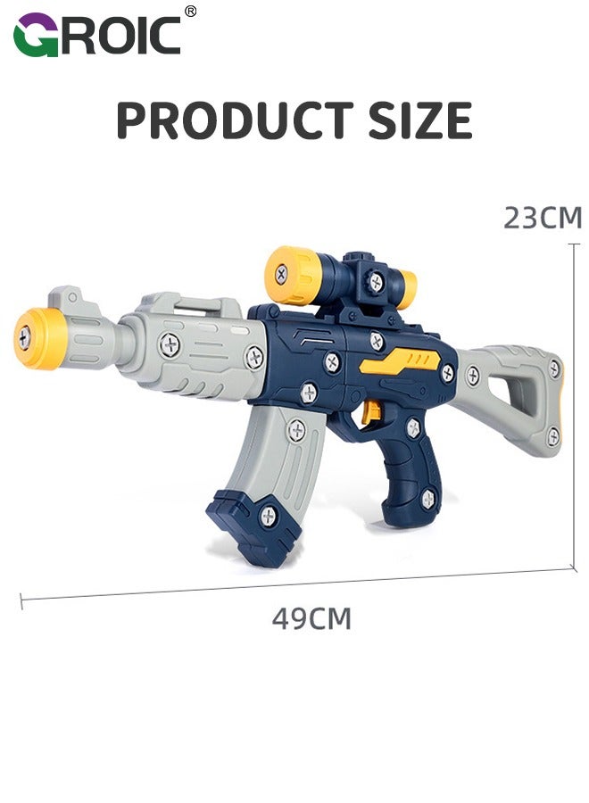 Toy Gun with Sounds, Disassembly and Spinning Lights, Electric Gun Toy Most Popular Gifts for Children, Special Toy Gun with Dazzling Light, Amazing Blaster Sound & Unique Action Light-UP