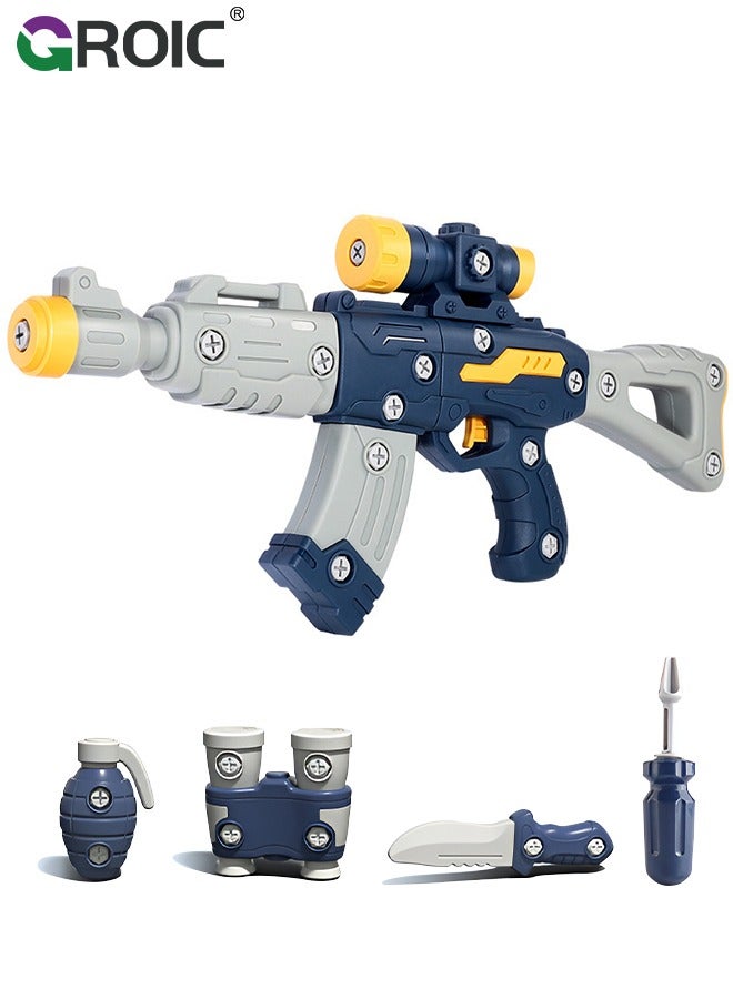 Toy Gun with Sounds, Disassembly and Spinning Lights, Electric Gun Toy Most Popular Gifts for Children, Special Toy Gun with Dazzling Light, Amazing Blaster Sound & Unique Action Light-UP