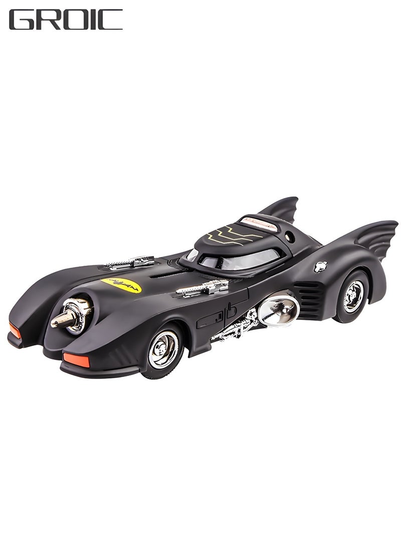 Batman 1989 Model Toy, Compatible for 1:38 Batmobile Car Model Toy, Child Sound and Light Pull Back Car Zinc Alloy Toys for Kids, Collectible Toys, Toy Car Model