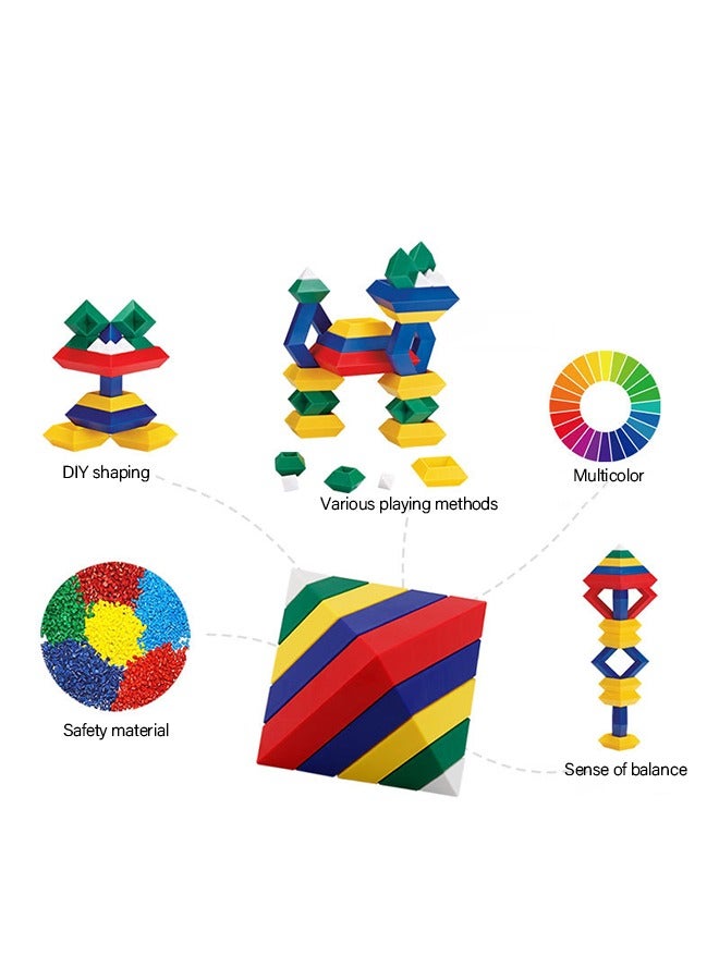 Building Blocks Stacking Toys for Kids Stacker Toy 3D Puzzle Stem Toys Pyramid Speed Cube, Creative Educational Toys for Kids Preschool Learning Toys Stacking Block