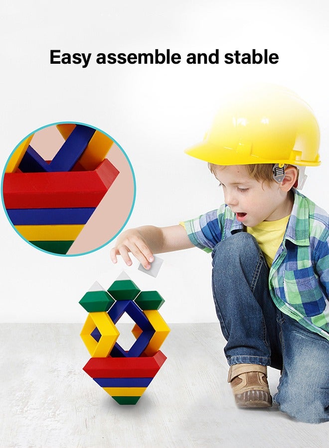 Building Blocks Stacking Toys for Kids Stacker Toy 3D Puzzle Stem Toys Pyramid Speed Cube, Creative Educational Toys for Kids Preschool Learning Toys Stacking Block