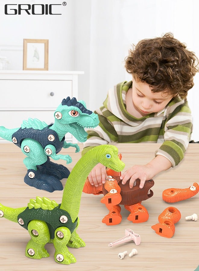 Dinosaur Toys, Take Apart Toys for kids with Electric Drill, STEM Educational Construction Building Toys, Take Apart Dinosaur Toys for kids