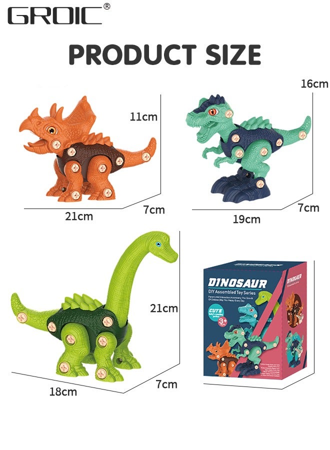 Dinosaur Toys, Take Apart Toys for kids with Electric Drill, STEM Educational Construction Building Toys, Take Apart Dinosaur Toys for kids