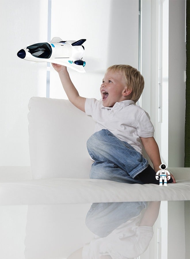 Space Shuttle Toys for Kids, Electric Light & Music Space Toys with Astronaut Figures, Spaceship Space Rocket Toys for Boy Girls Birthday