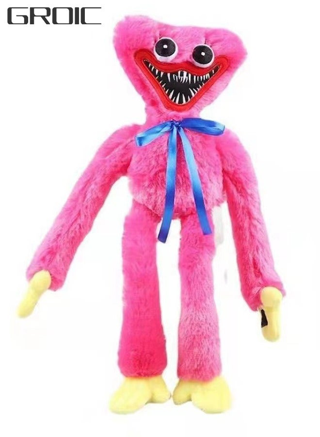 Wuggy Plush Toy, Poppy Playtime Surrounding Doll, Smiling Huggy Wuggy Plush Stuffed Doll Holiday Decoration Gift Monster Horror Game Toys 15.7 Inch Pink