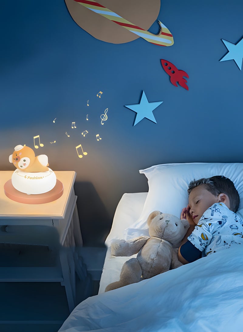 Cartoon Music Box for Kids，Music Rotating Music Box, Nightlight with Two light Modes，Children's Creative Toys