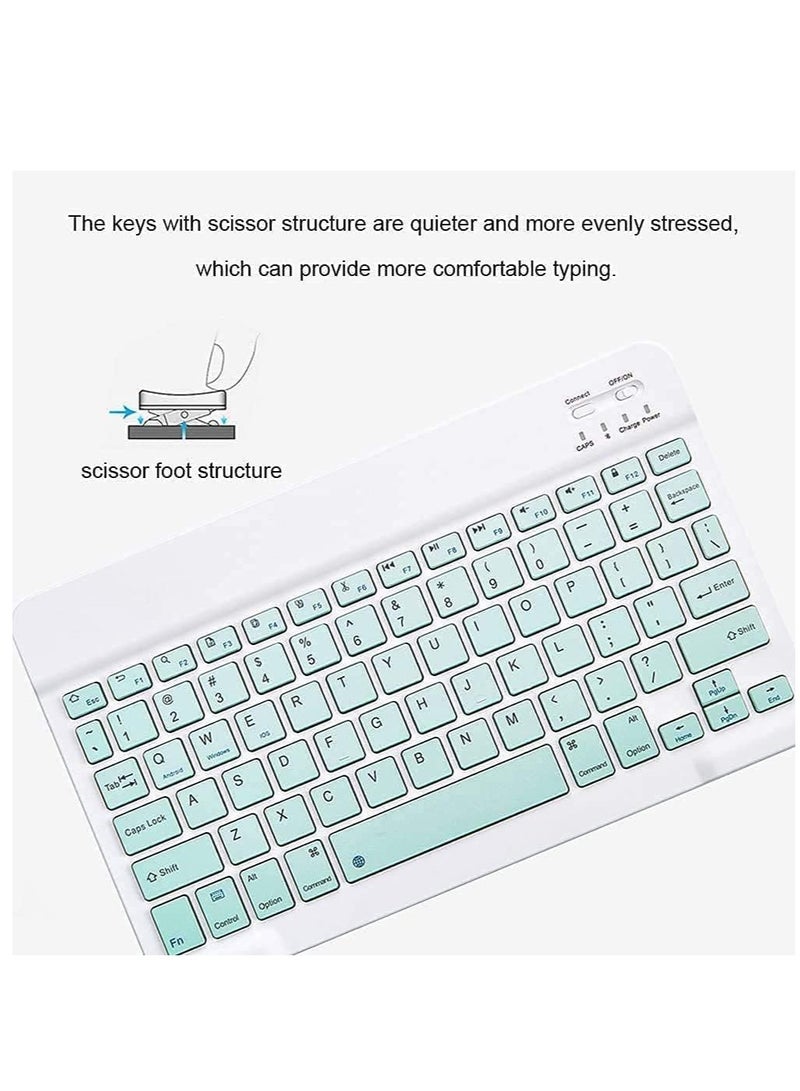 Bluetooth Keyboard and Mouse Combo-Slim Portable Wireless Rechargeable Keyboard Mouse Set for Android Windows iOS Tablets and Phones