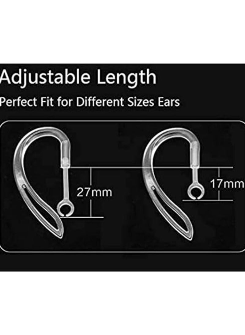 Transparent Ear Hooks Compatible for AirPods Pro 360° Rotation Adjustable Flexible Anti-Slip Anti-Lost Sport Outdoor Replacement Earhooks Holder for AirPod Pro Multi-Dimensional Adjustable