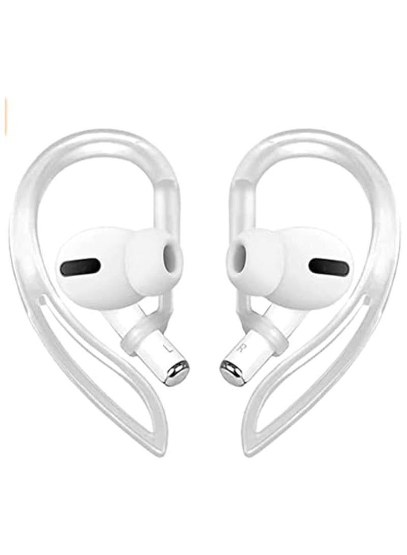 Transparent Ear Hooks Compatible for AirPods Pro 360° Rotation Adjustable Flexible Anti-Slip Anti-Lost Sport Outdoor Replacement Earhooks Holder for AirPod Pro Multi-Dimensional Adjustable