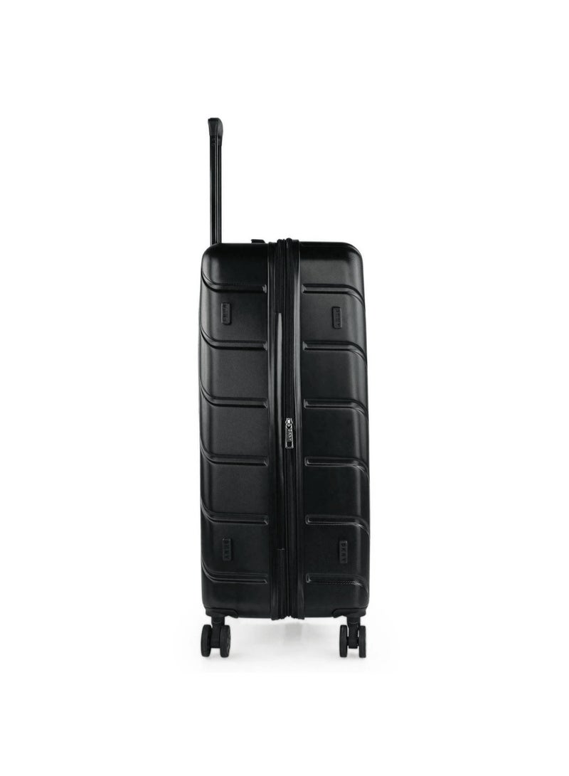 Side Tracked Hardside Luggage on Wheels for Unisex | Ultra Lightweight ABS on with Spinner Wheels 4 Color Black