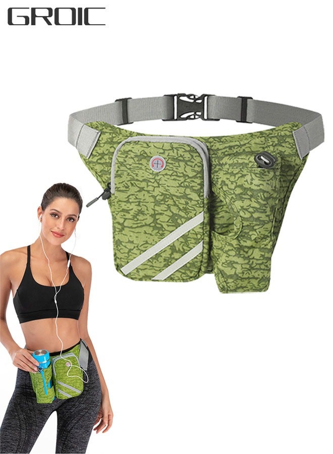 Running Waist Packs Sports Running Belt Pouch Bag With Water Bottle Holder Waterproof Running Bag Adjustable Outdoor Pocket Pack Fitness Travel Mountain Climbing Gear