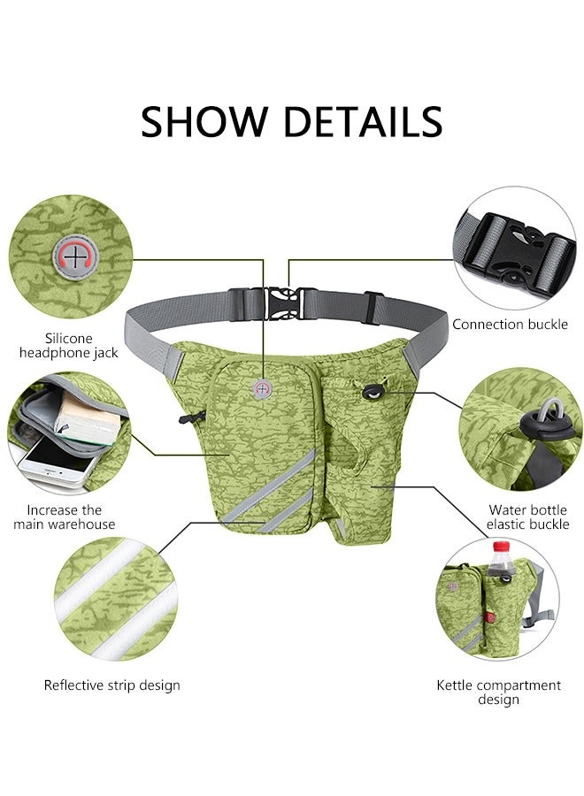 Running Waist Packs Sports Running Belt Pouch Bag With Water Bottle Holder Waterproof Running Bag Adjustable Outdoor Pocket Pack Fitness Travel Mountain Climbing Gear