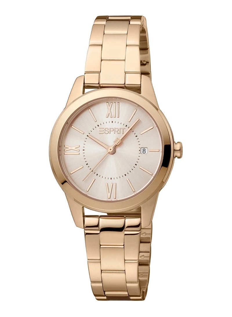 Esprit Stainless Steel Analog Women's Watch With Stainless Steel Rose Gold Band ES1L239M1065