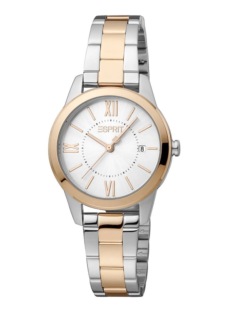 Esprit Stainless Steel Analog Women's Watch With Two Tone Silver And Gold  Band ES1L239M1095