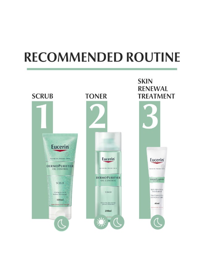 Dermopurifyer Oil Control Skin Renewal Treatment Face Serum For Blemish And Acne-Prone Skin With Hydroxy Complex Clear 40ml