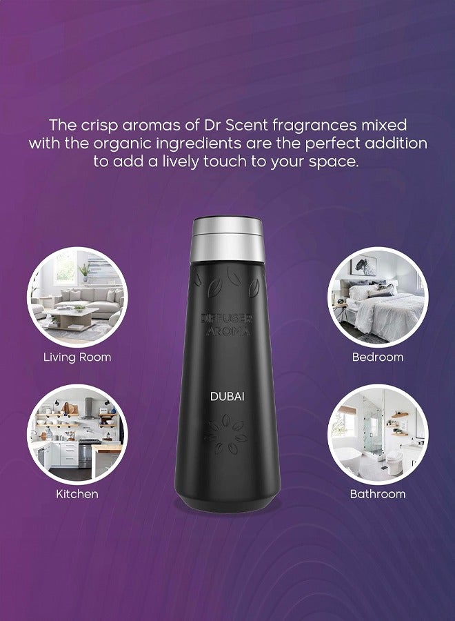 Dr Scent Diffuser Aroma Primum | Dubai Scent - With Gentle and Natural Hints of Blueberry, Safron, White Musk, Rosemary and Amber (Medium)