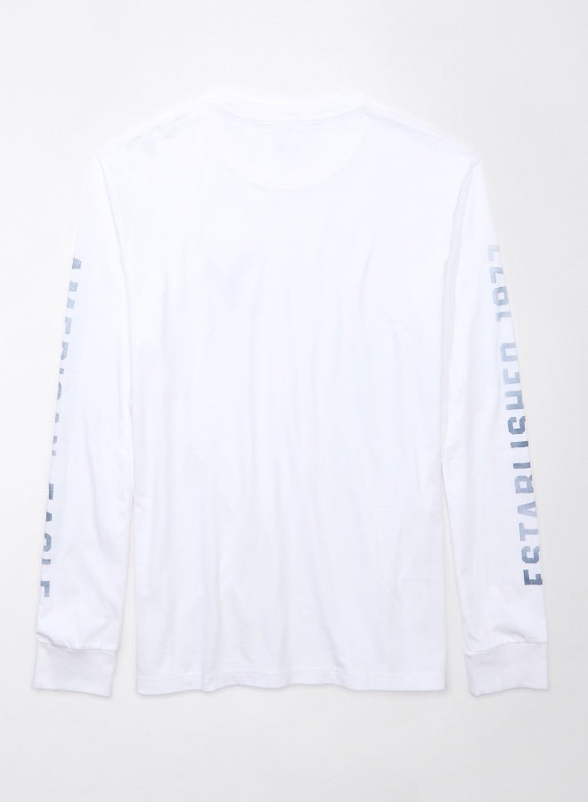 AE Super Soft Long-Sleeve Logo Graphic T-Shirt