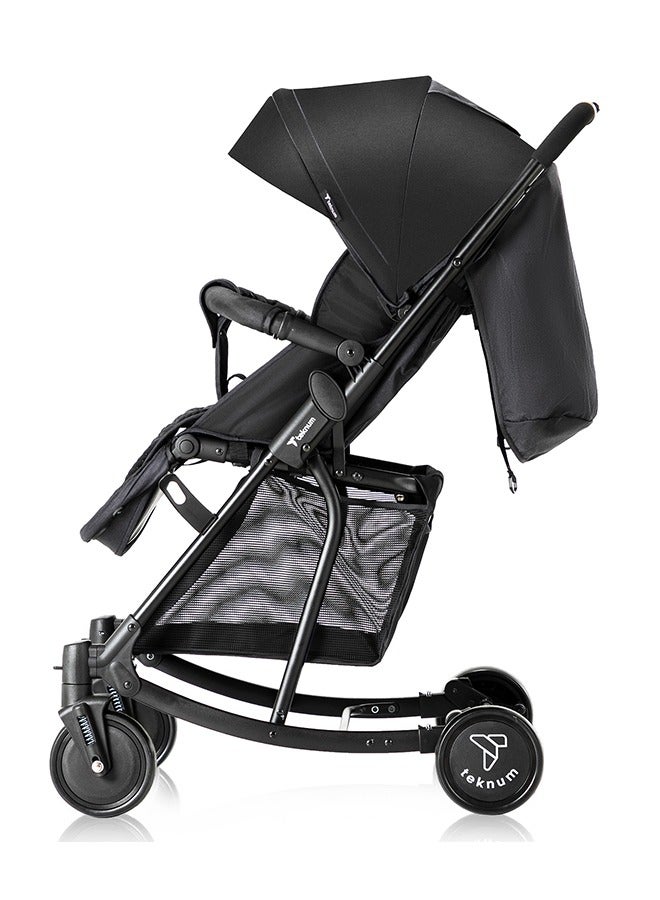 Stroller Plus Rocker With Orange Styler Fashion Diaper Bag - Black