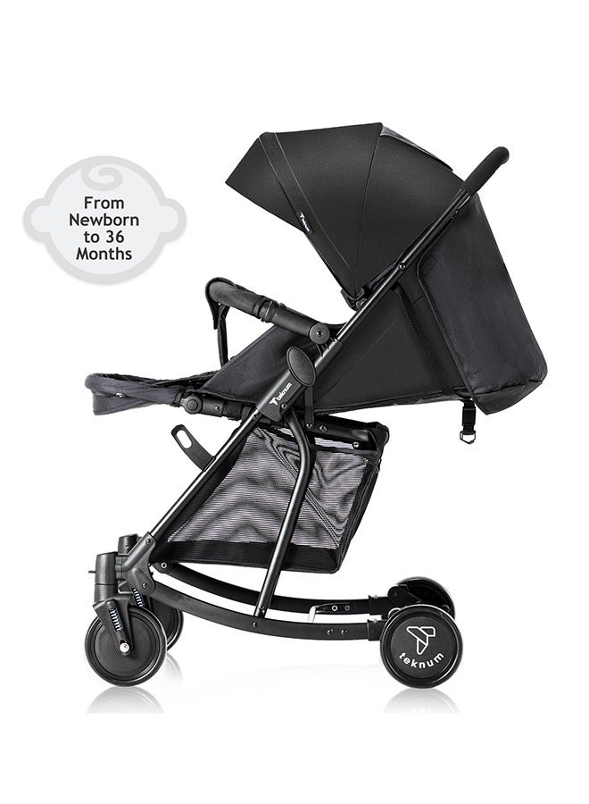 Stroller Plus Rocker With Orange Styler Fashion Diaper Bag - Black