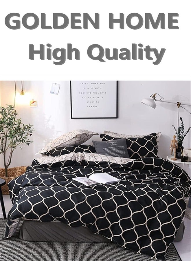 King/queen/single size, striped pattern duvet cover set. 6 Piece set includes 1 Comforter Cover, 1 Fitted Bedsheet,4 Pillowcases