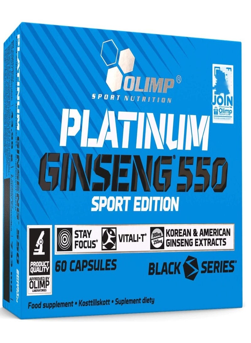 Olimp Platinum Ginseng 550 Sports Edition, 60 Capsules