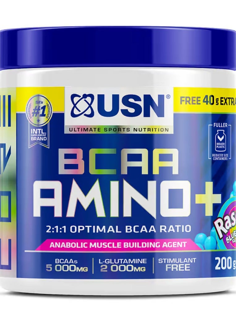 USN BCAA AMINO + Blueberry Rascals Flavor 200g