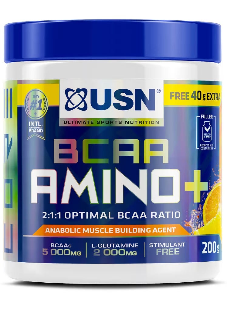 USN BCAA AMINO + Orange Flavor 200g