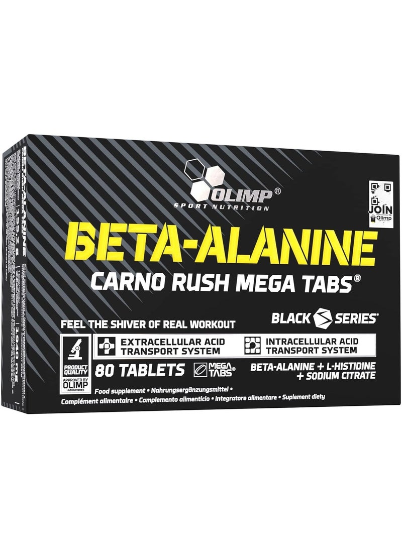 Beta-Alanine, Carno Rush Mega Tabs, 80 Tablets