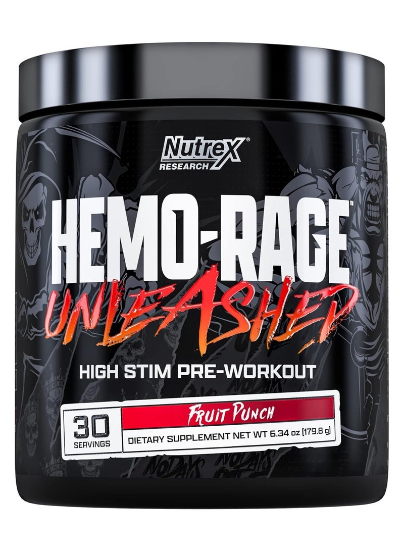 Nutrex Hemo-Rage Pre-workout, Fruit Punch Flavor, 179g
