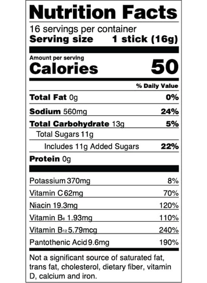 Lemon Lime - Hydration Powder Packets Electrolyte Powder Drink Mix Easy Open Single-Serving Sticks Non-GMO - 3 Pack, 48 Servings