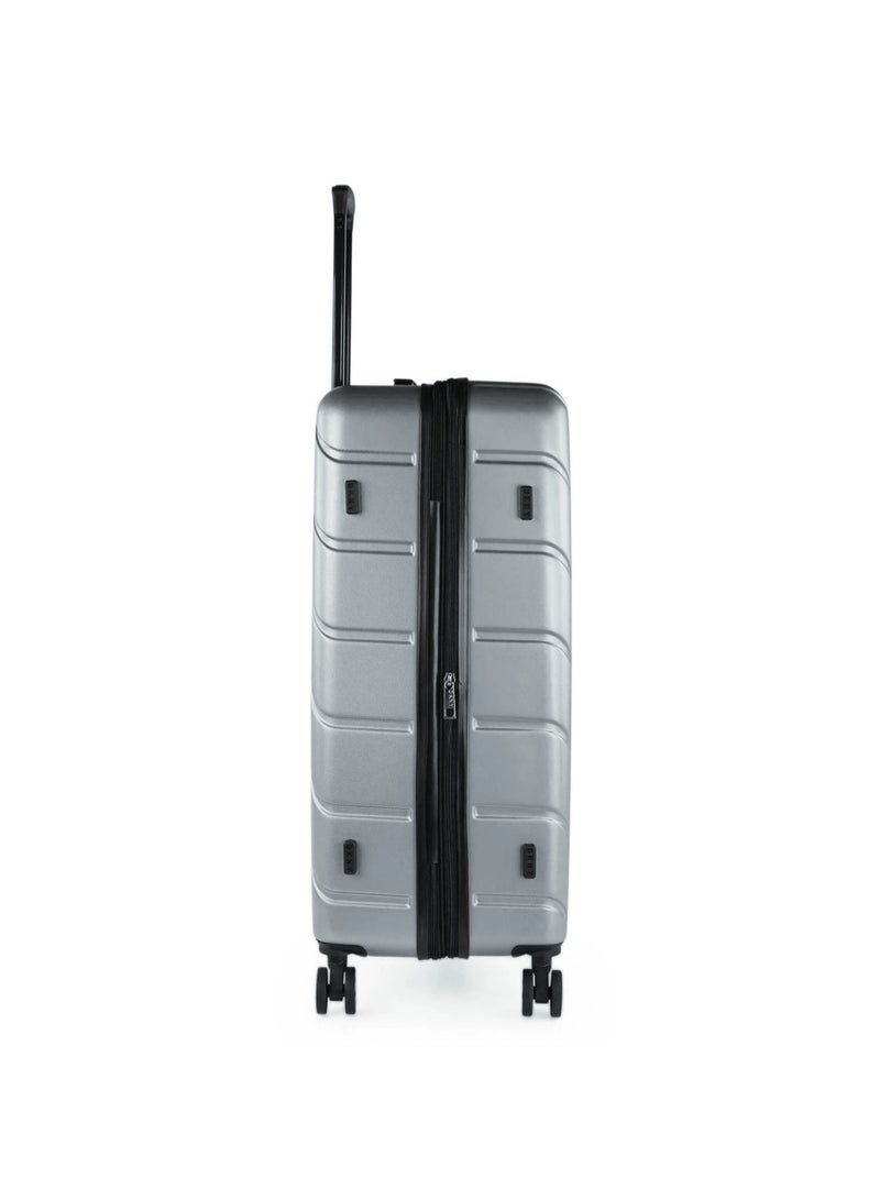 Side Tracked Hardside Luggage on Wheels for Unisex | Ultra Lightweight ABS on with Spinner Wheels 4 Color Silver