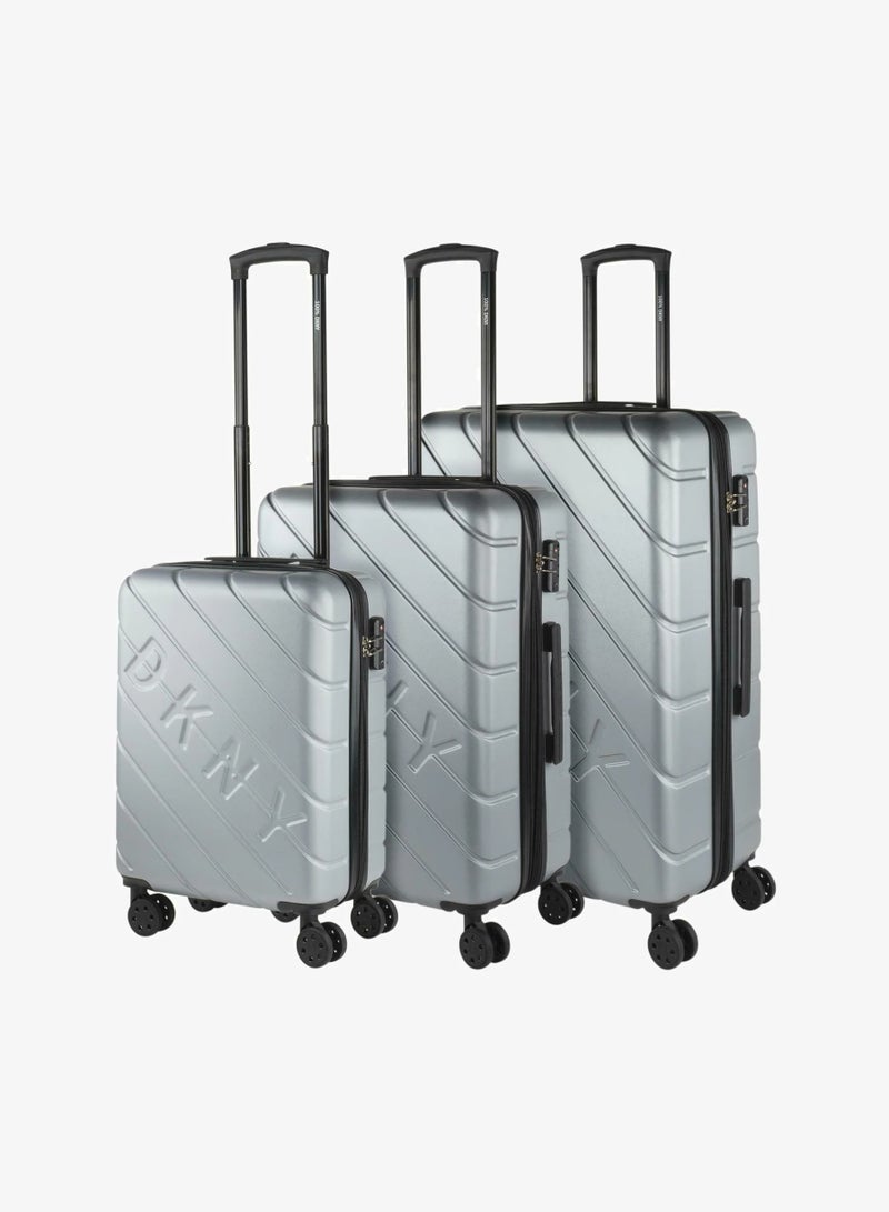 Side Tracked Hardside Luggage on Wheels for Unisex | Ultra Lightweight ABS on with Spinner Wheels 4 Color Silver
