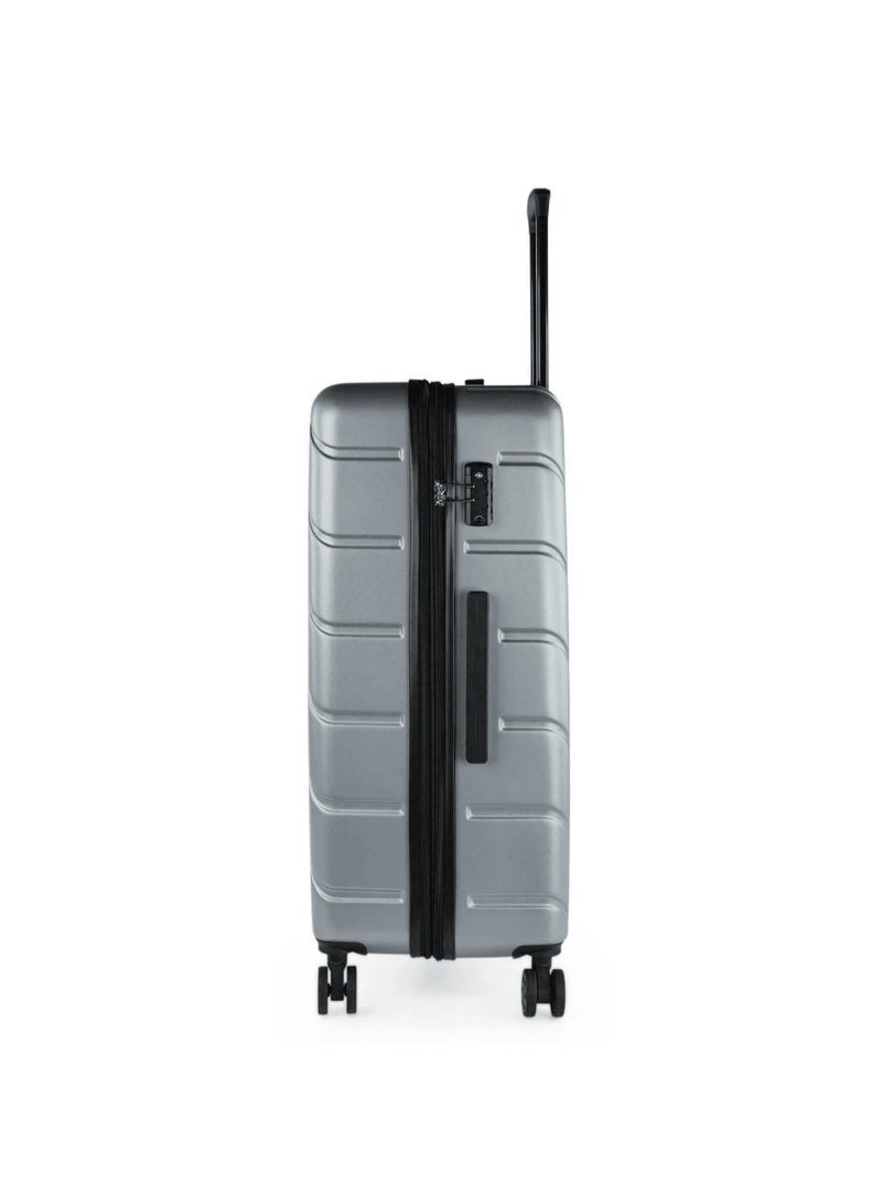 Side Tracked Hardside Luggage on Wheels for Unisex | Ultra Lightweight ABS on with Spinner Wheels 4 Color Silver