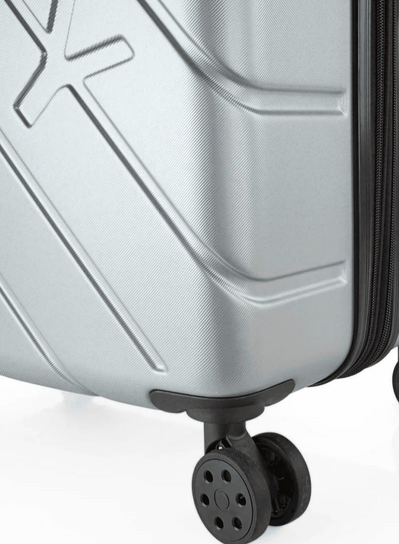 Side Tracked Hardside Luggage on Wheels for Unisex | Ultra Lightweight ABS on with Spinner Wheels 4 Color Silver