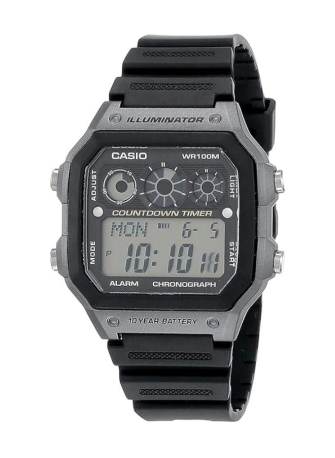 Casio Men's Quartz Watch, Digital Display and Resin Strap, AE-1300WH-8AVDF