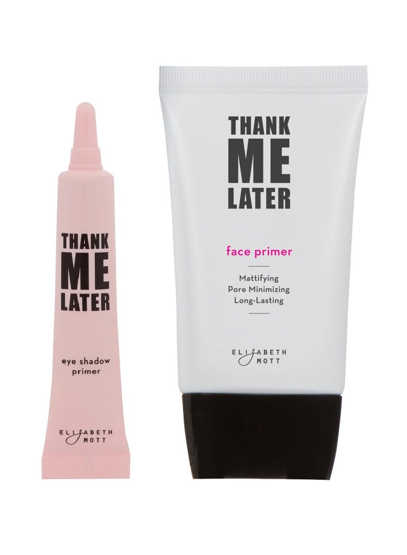 Elizabeth Mott - Thank Me Later Eye & Face Matte Primer for Long-Lasting Power Grip Makeup, Shine & Oil Control, Pore Minimizer, Hides Wrinkles, Prevent Creasing for All-Day Eye Makeup Wear-10g & 30g