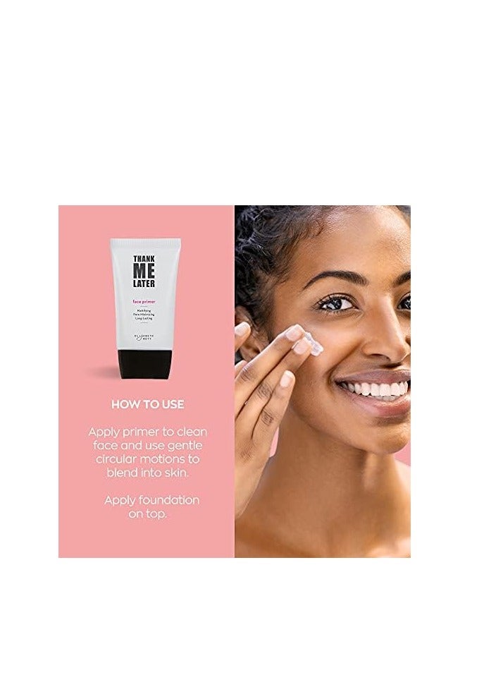 Elizabeth Mott - Thank Me Later Eye & Face Matte Primer for Long-Lasting Power Grip Makeup, Shine & Oil Control, Pore Minimizer, Hides Wrinkles, Prevent Creasing for All-Day Eye Makeup Wear-10g & 30g