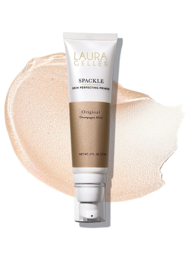 LAURA GELLER NEW YORK Spackle Super-Size - Champagne Glow - 2 Fl Oz - Skin Perfecting Primer Makeup with Hyaluronic Acid - Long-Wear Foundation Face Primer