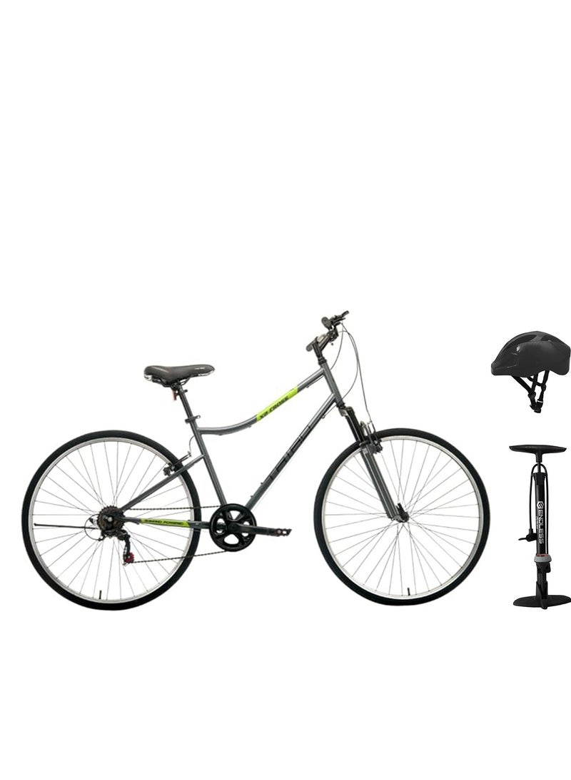 Bicycle X2 Cross With Cycling Helmet And Cycle Air Pump