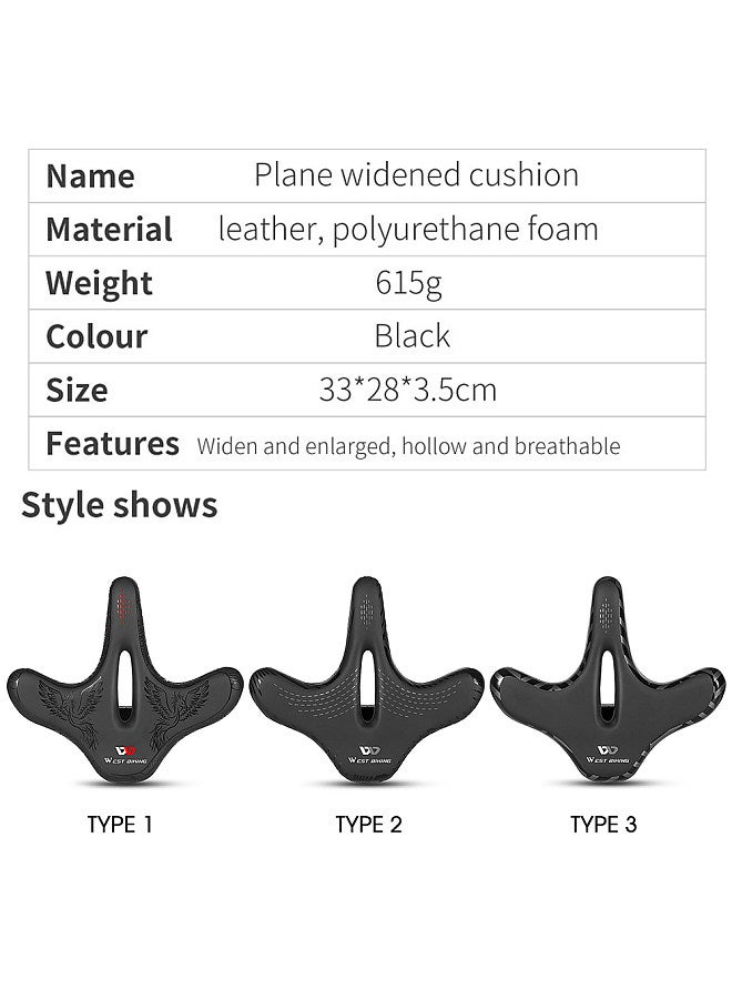 Wide Bike Saddle Comfortable Mountain Bicycle Cushion Pad Waterproof Cycle Seat Saddle for Men Women Road MTB